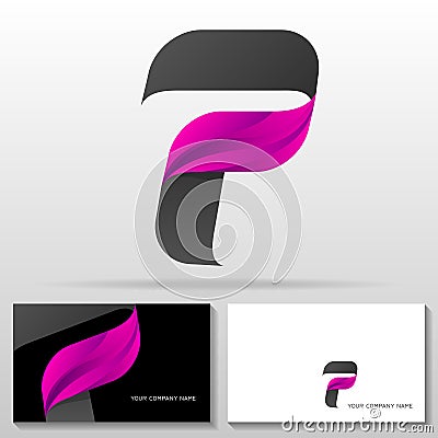 Letter P logo design â€“ Modern dynamic vector sign. Business card templates. Vector Illustration